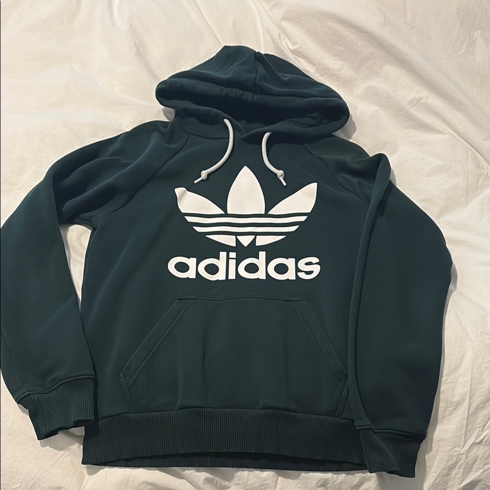Adidas Forest Green Hoodie with Logo